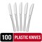 Party Solids 100 Pcs Disposable Utensils – Heavy Duty Plastic Cutlery Set – Premium Plastic Forks, Spoons or Knives for Parties, Events, Catering & Tableware Supplies by Exquisite